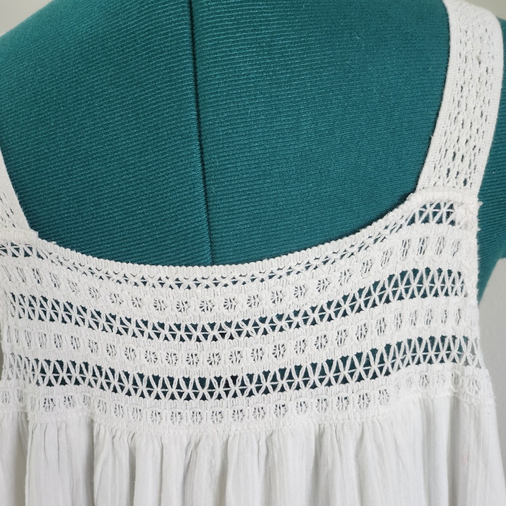 Universal Threads Womens White Tiered Boho Cotton Babydoll Dress Size XXL Bridal - Picture 6 of 10